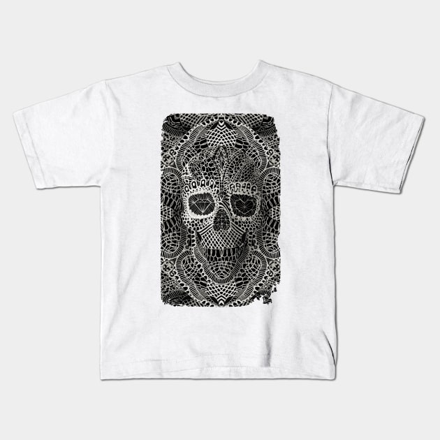 Lace Skull Kids T-Shirt by aligulec